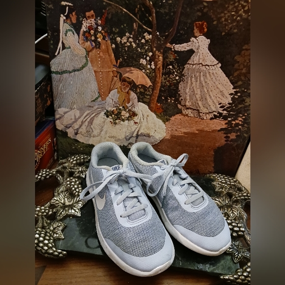 👟👟🧦Nike flex Blue & White sneakers👕👖Size 4Y, Nice Buy Nice Colors.❤️👋🛍 - Picture 7 of 13